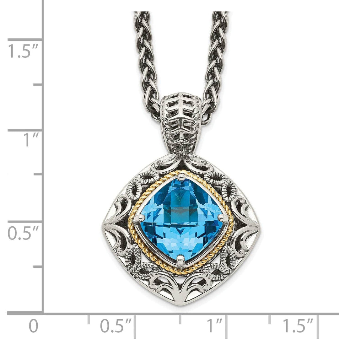 Shey Couture Necklaces Sterling Silver Gold Blue Topaz Necklace