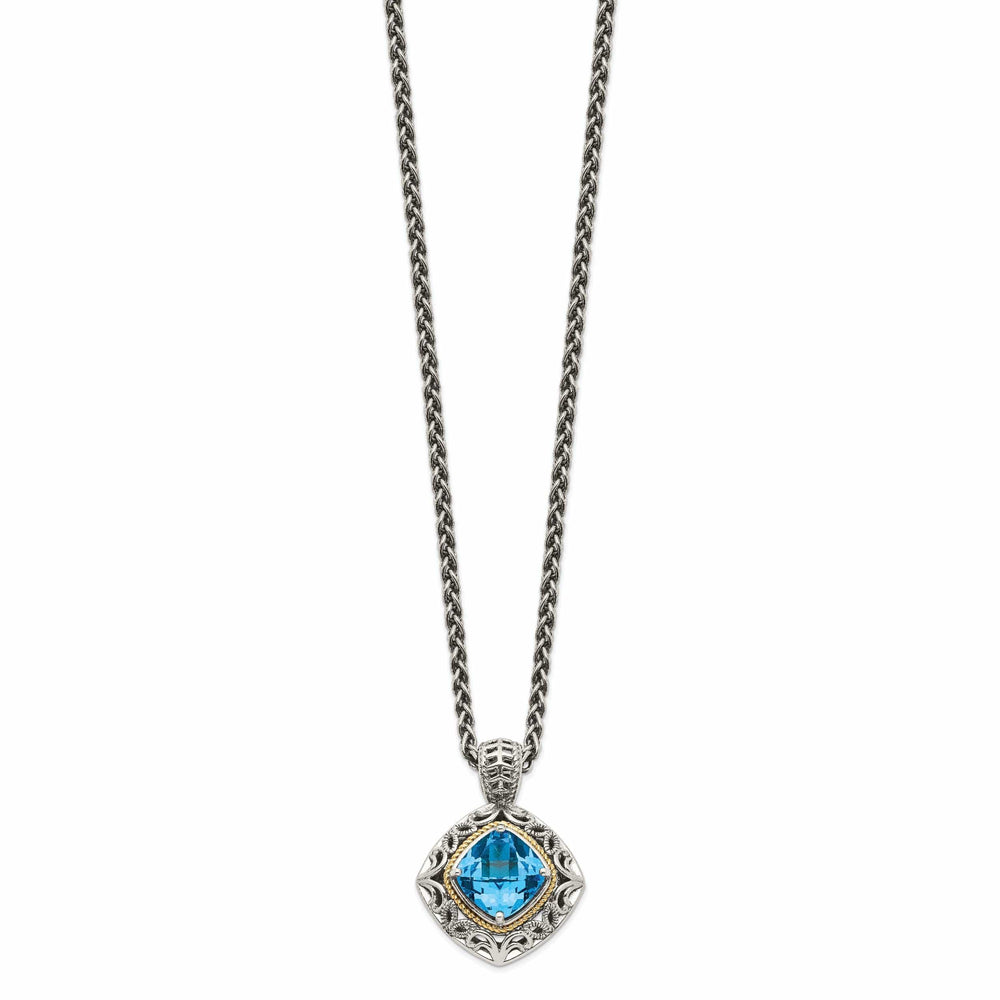 Shey Couture Necklaces Sterling Silver Gold Blue Topaz Necklace