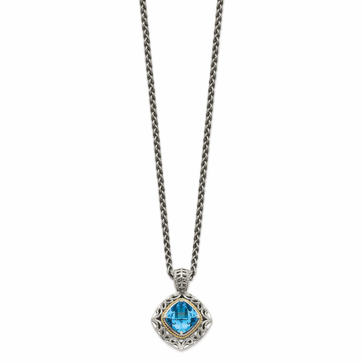 Shey Couture Necklaces Sterling Silver Gold Blue Topaz Necklace