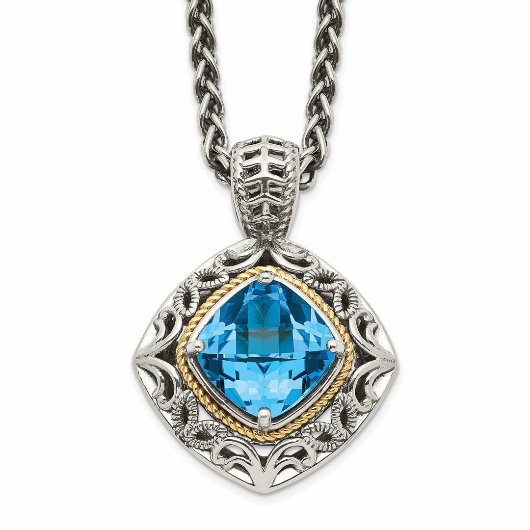 Shey Couture Necklaces Sterling Silver Gold Blue Topaz Necklace