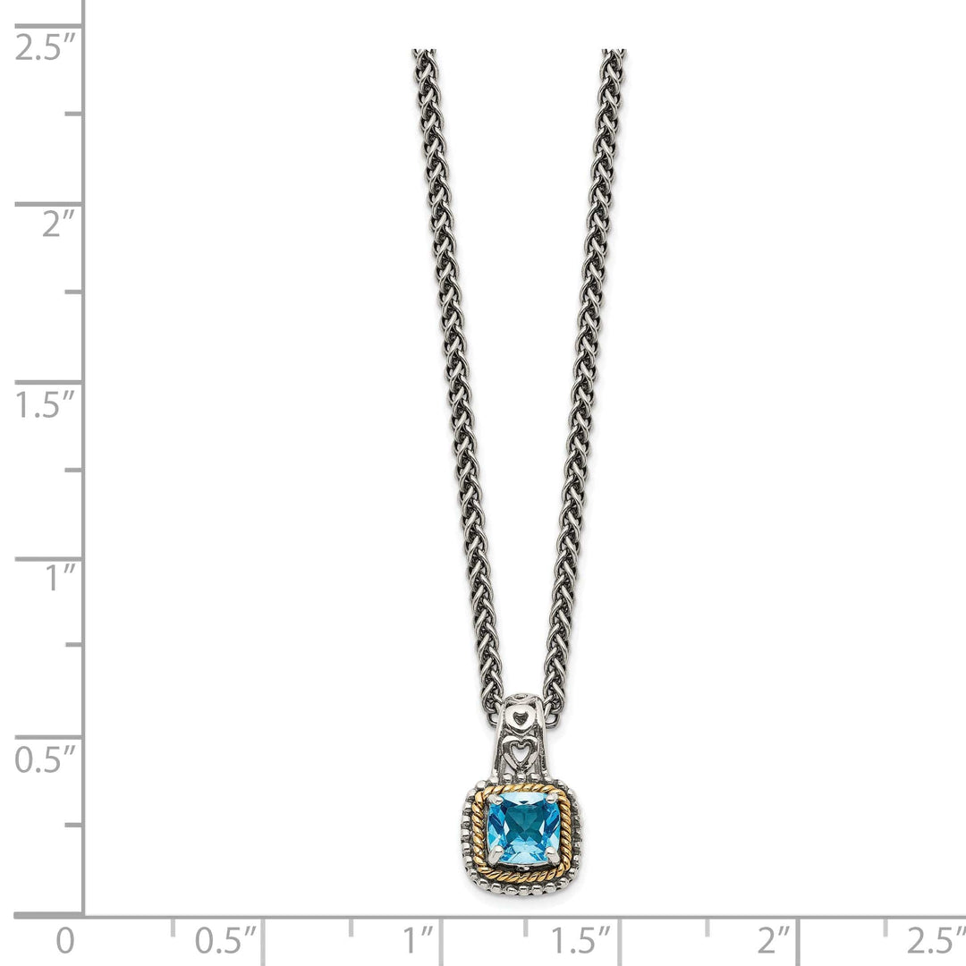 Shey Couture Necklaces Sterling Silver Gold Blue Topaz Necklace