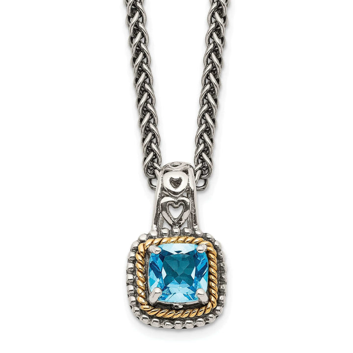 Shey Couture Necklaces Sterling Silver Gold Blue Topaz Necklace