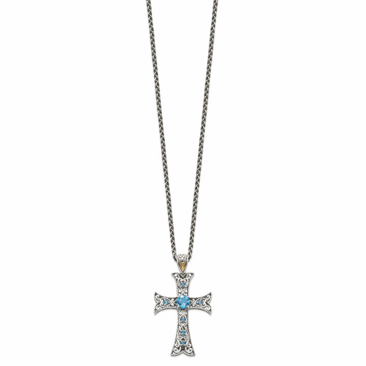 Shey Couture Necklaces Sterling Silver Gold Blue Topaz Necklace