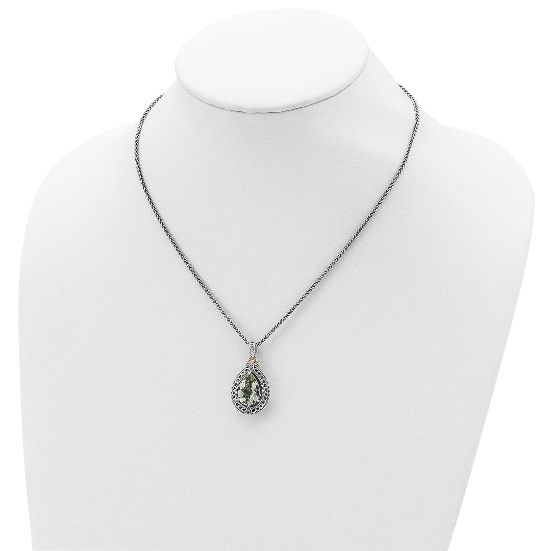 Shey Couture Necklaces Sterling Silver Gold Diamond Quartz Necklace