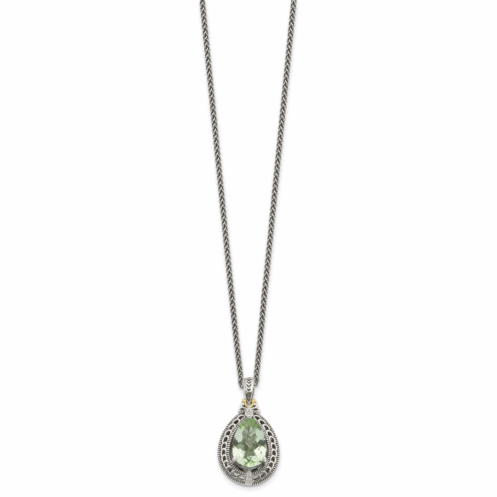 Shey Couture Necklaces Sterling Silver Gold Diamond Quartz Necklace