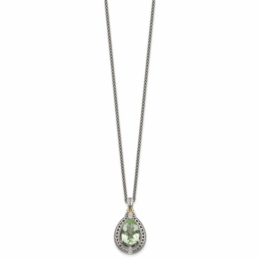 Shey Couture Necklaces Sterling Silver Gold Diamond Quartz Necklace