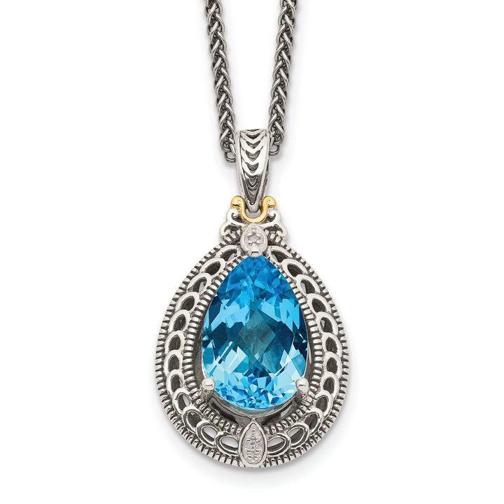 Shey Couture Necklaces Sterling Silver Gold Diamond Topaz Necklace