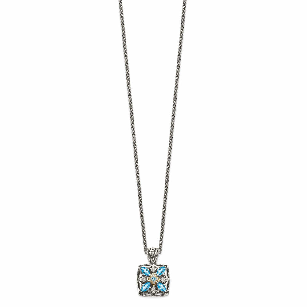 Shey Couture Necklaces Sterling Silver Gold Diamond Topaz Necklace