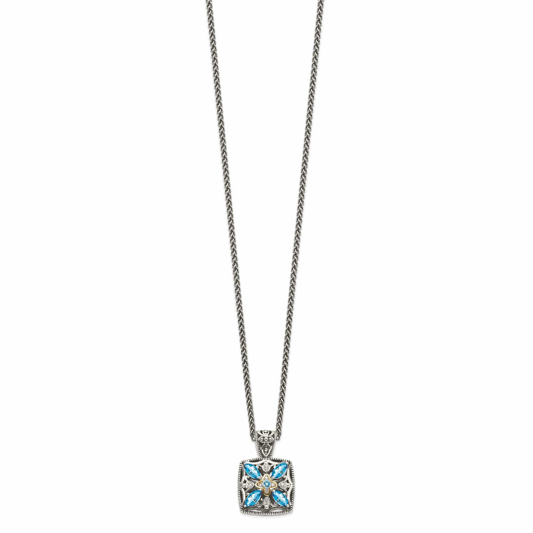 Shey Couture Necklaces Sterling Silver Gold Diamond Topaz Necklace