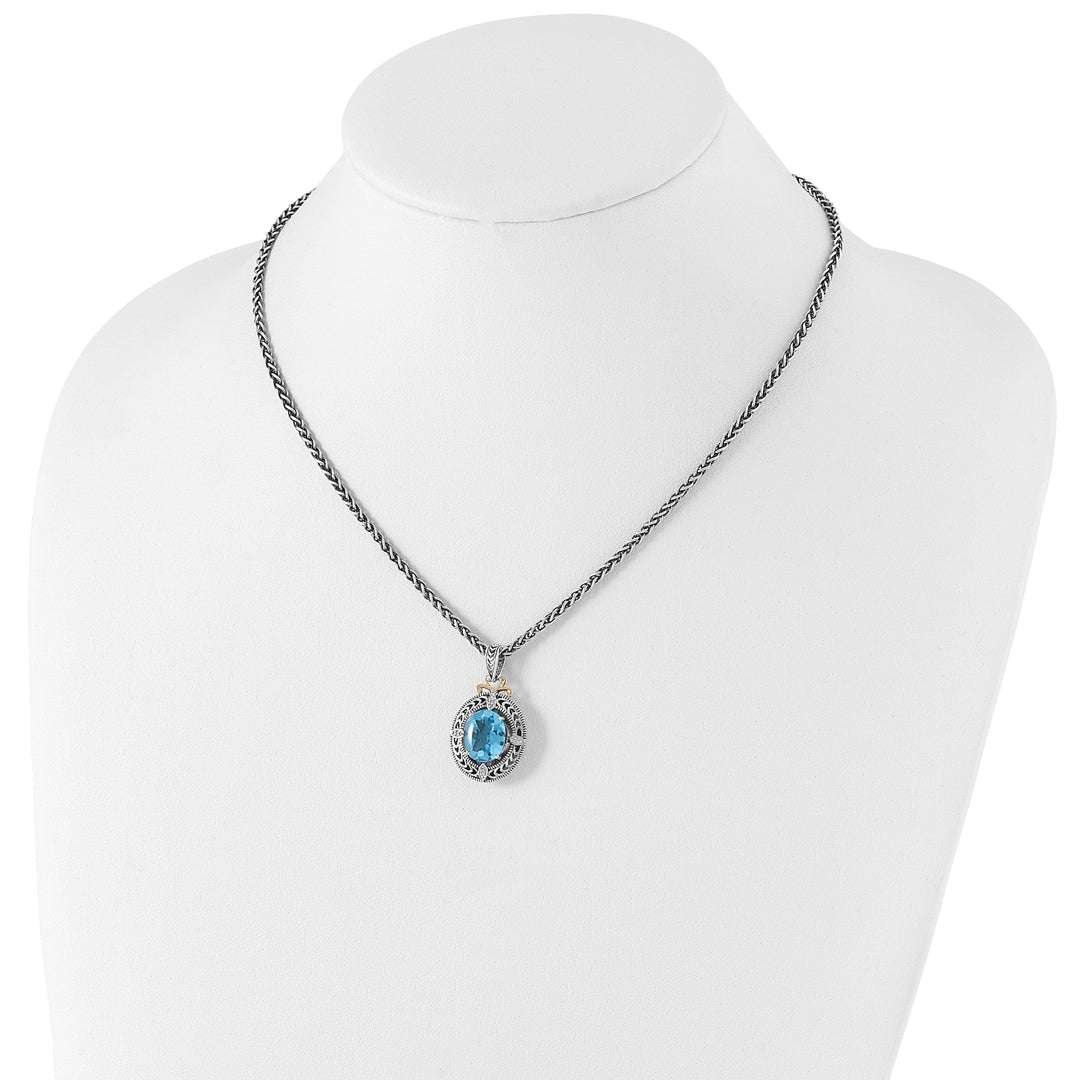 Shey Couture Necklaces Sterling Silver Gold Diamond Topaz Necklace