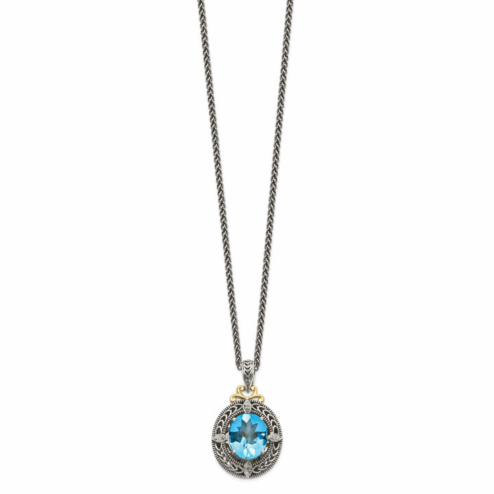 Shey Couture Necklaces Sterling Silver Gold Diamond Topaz Necklace