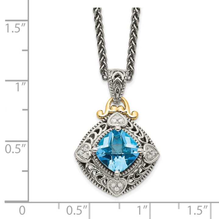Shey Couture Necklaces Sterling Silver Gold Diamond Topaz Necklace