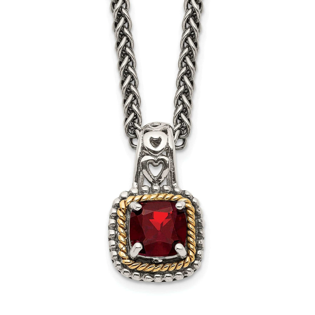 Shey Couture Necklaces Sterling Silver Gold Garnet Necklace
