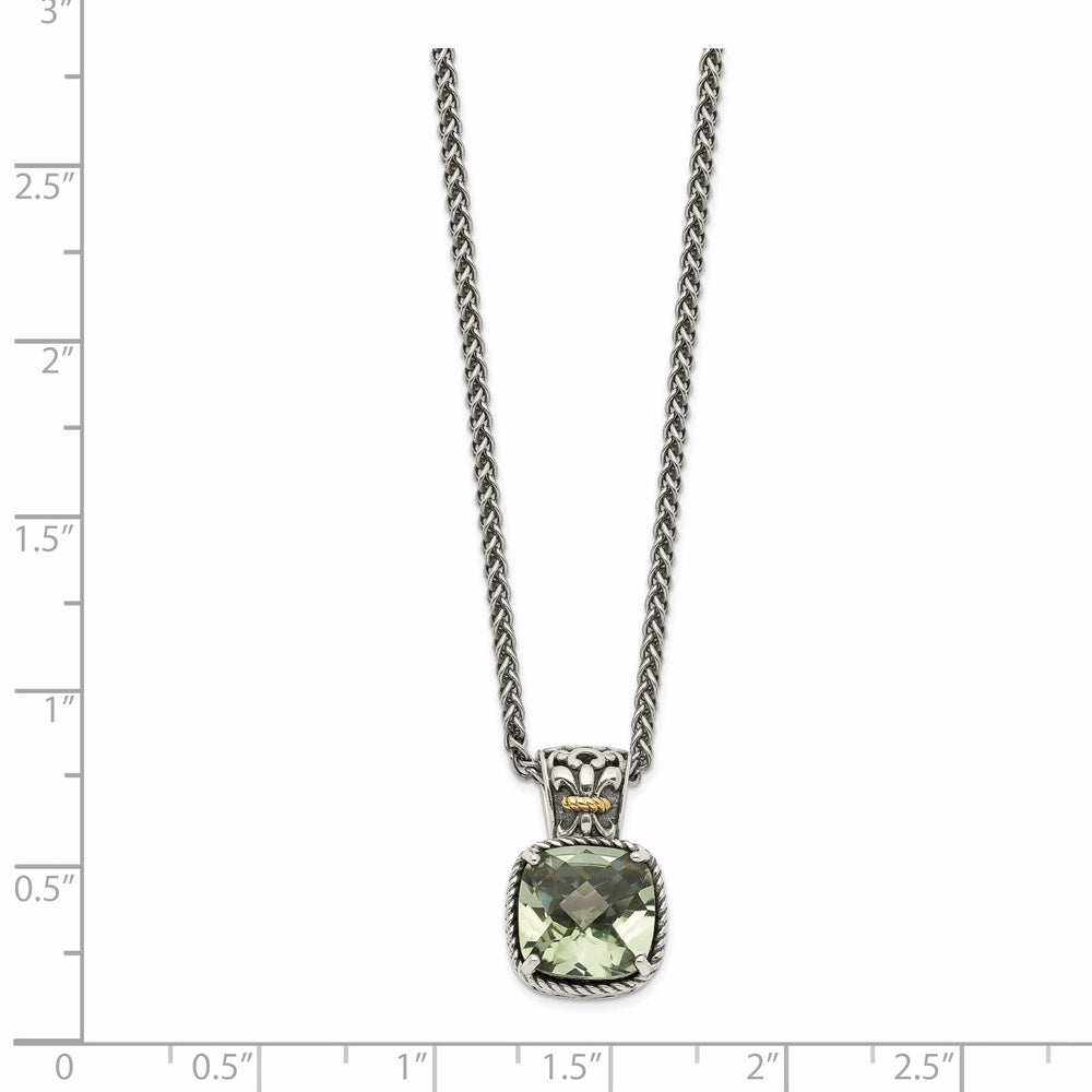 Shey Couture Necklaces Sterling Silver Gold Green Quartz Necklace