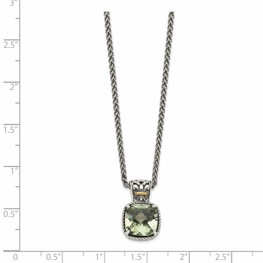Shey Couture Necklaces Sterling Silver Gold Green Quartz Necklace