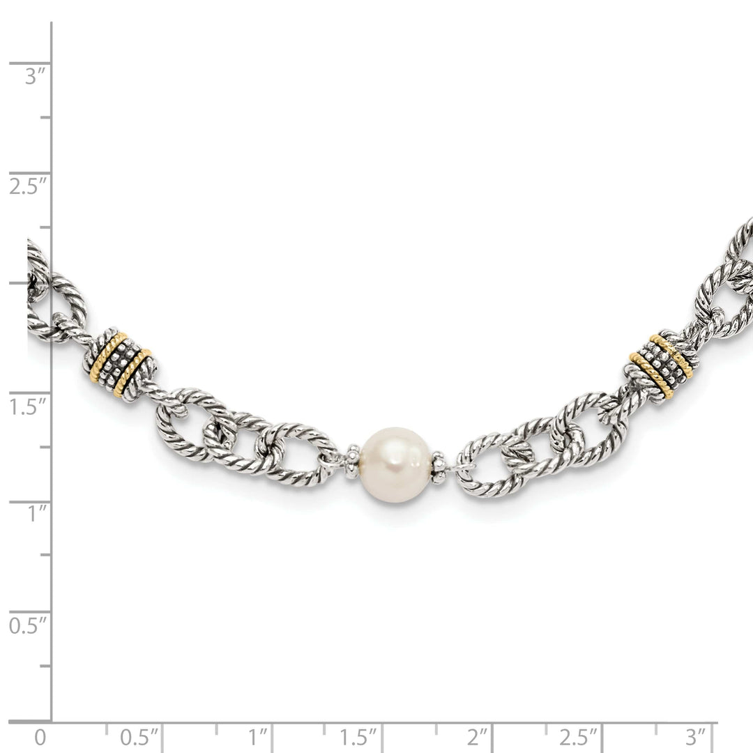Shey Couture Necklaces Sterling Silver Gold Pearl 18.5 Necklace
