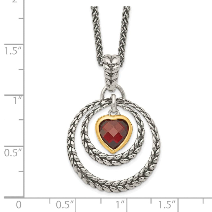 Shey Couture Necklaces Sterling Silver Gold-plated Garnet Necklace