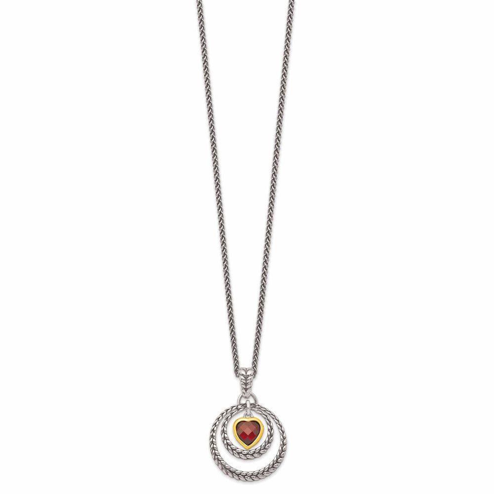 Shey Couture Necklaces Sterling Silver Gold-plated Garnet Necklace