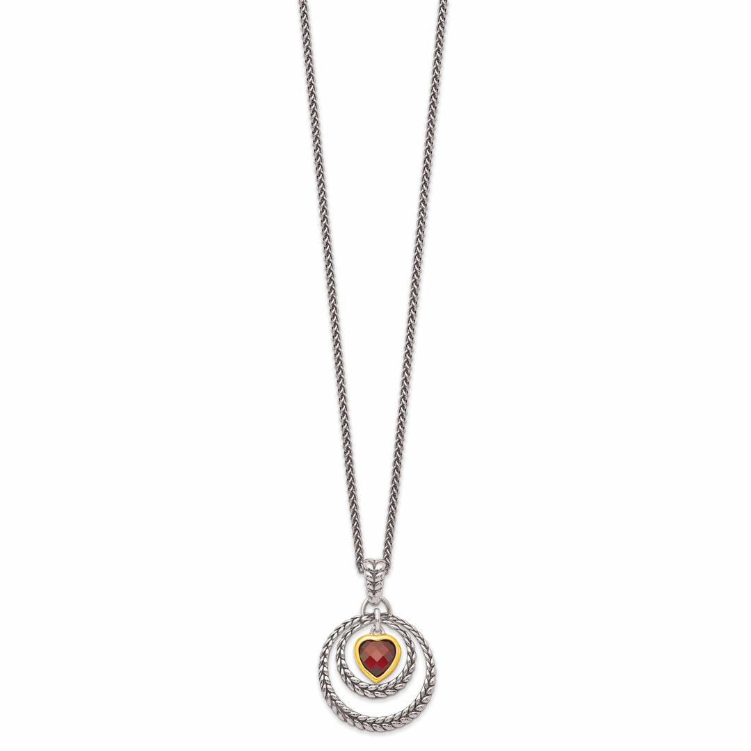 Shey Couture Necklaces Sterling Silver Gold-plated Garnet Necklace