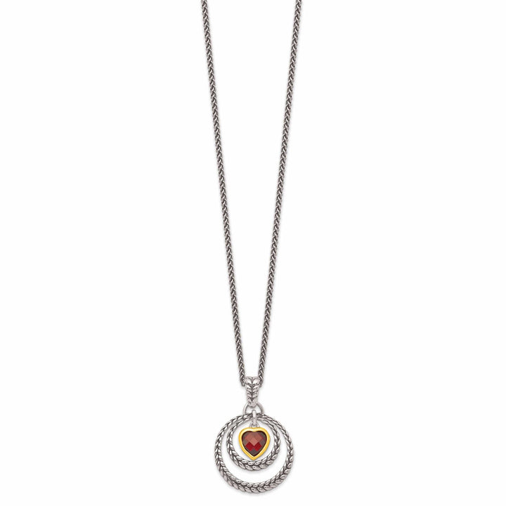 Shey Couture Necklaces Sterling Silver Gold-plated Garnet Necklace