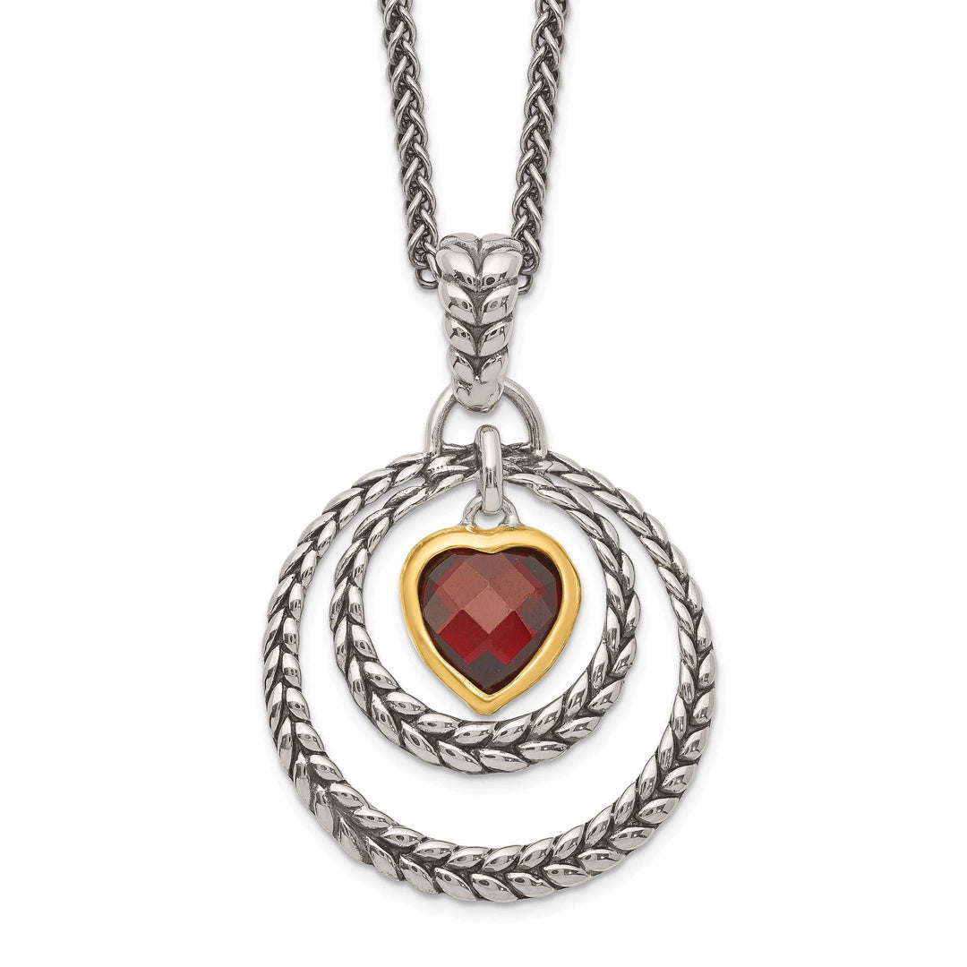 Shey Couture Necklaces Sterling Silver Gold-plated Garnet Necklace