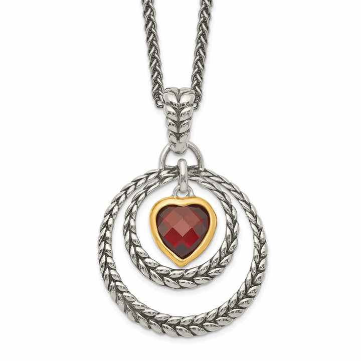 Shey Couture Necklaces Sterling Silver Gold-plated Garnet Necklace