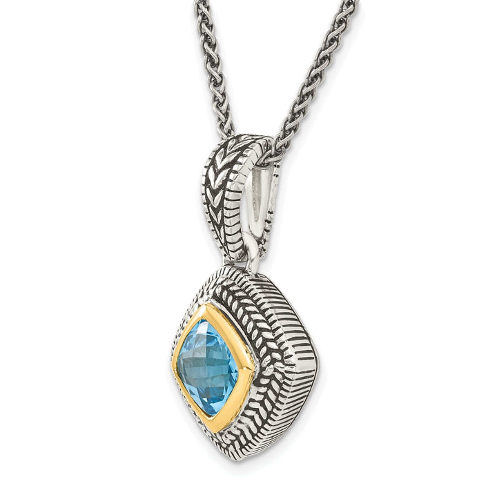 Shey Couture Necklaces Sterling Silver Gold Sky Blue Topaz Necklace