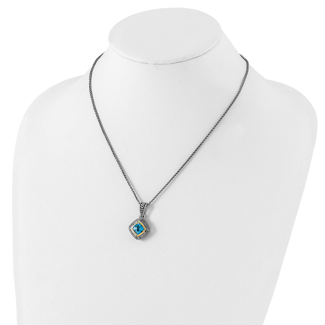 Shey Couture Necklaces Sterling Silver Gold Sky Blue Topaz Necklace