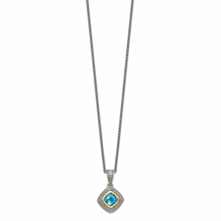 Shey Couture Necklaces Sterling Silver Gold Sky Blue Topaz Necklace