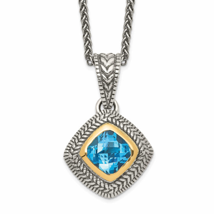 Shey Couture Necklaces Sterling Silver Gold Sky Blue Topaz Necklace