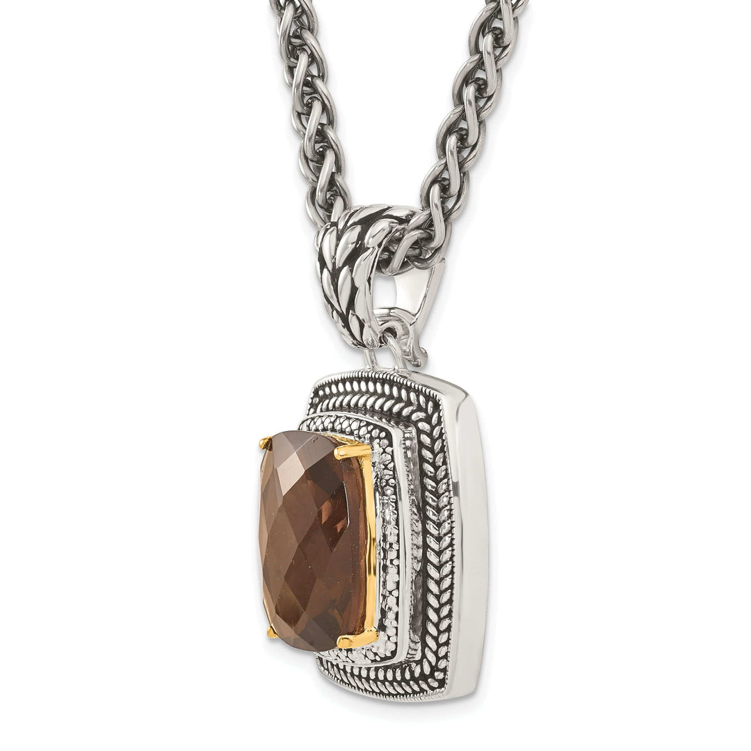 Shey Couture Necklaces Sterling Silver Gold Smokey Quartz 18 Necklace