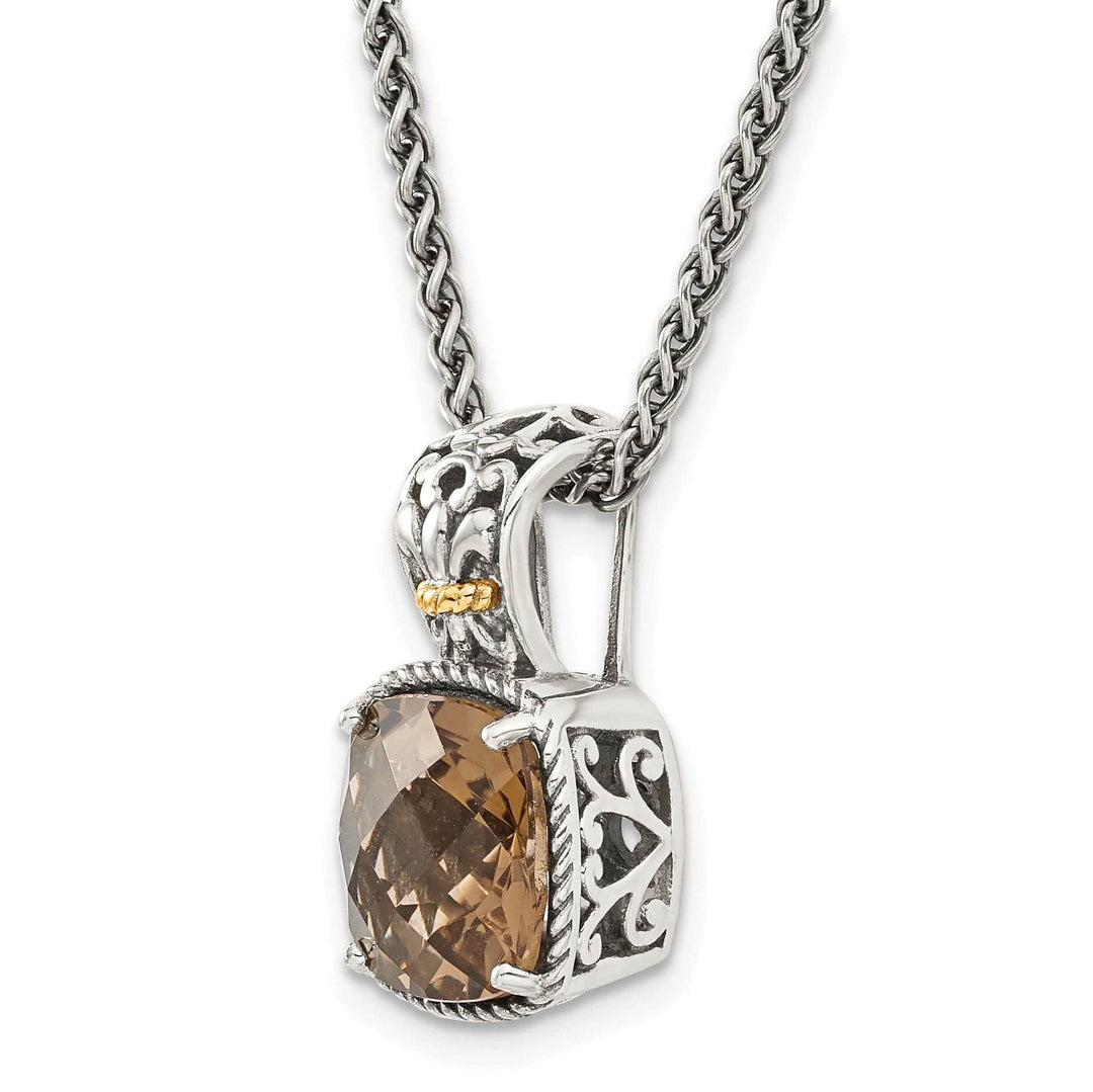 Shey Couture Necklaces Sterling Silver Gold Smokey Quartz Necklace
