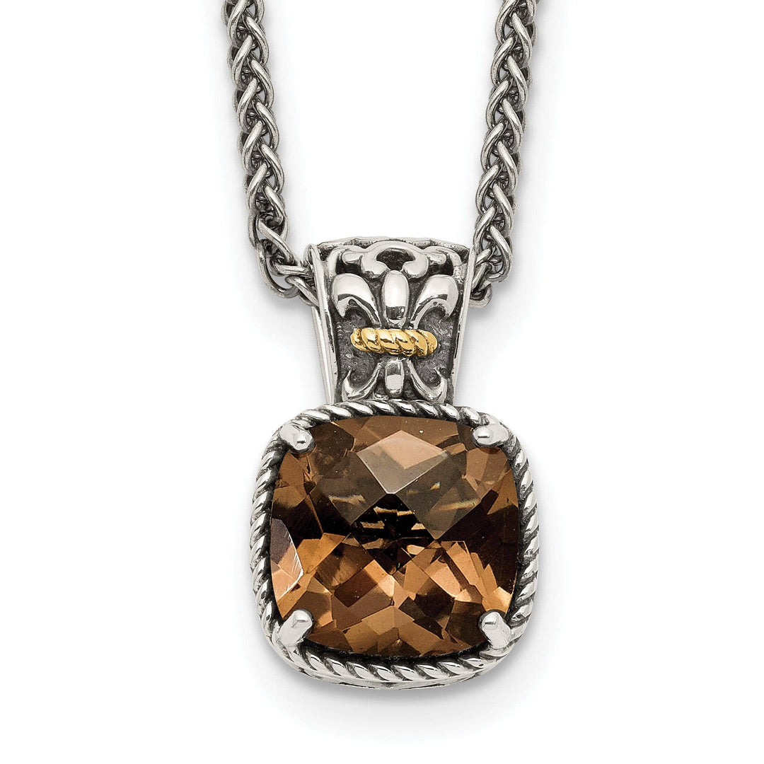 Shey Couture Necklaces Sterling Silver Gold Smokey Quartz Necklace