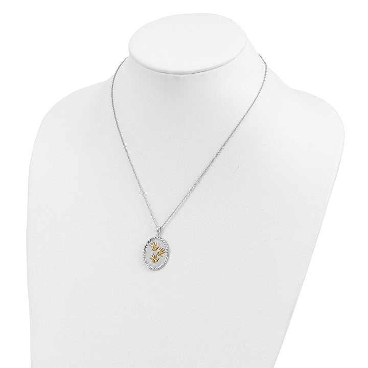 Lovely Rita's Necklaces Sterling Silver Hand Prints Necklace
