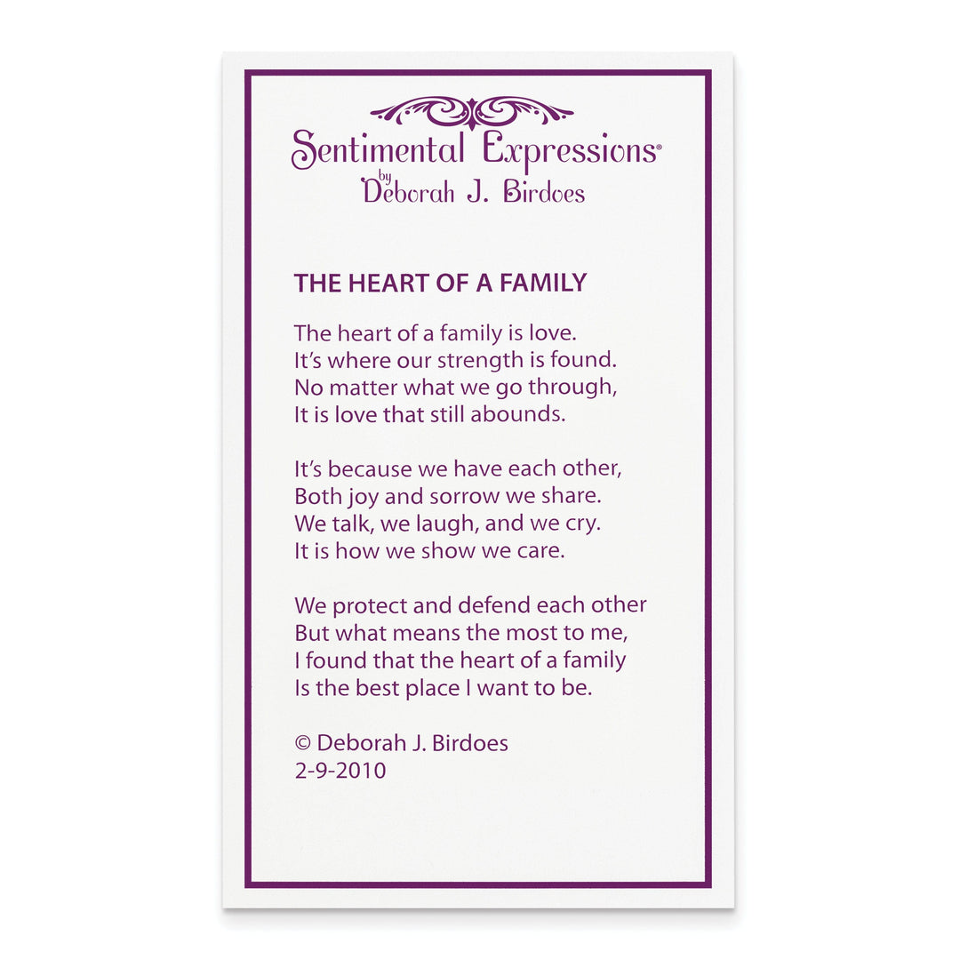 Sentimental Expressions Necklaces Sterling Silver Heart of a Family Heart Necklace