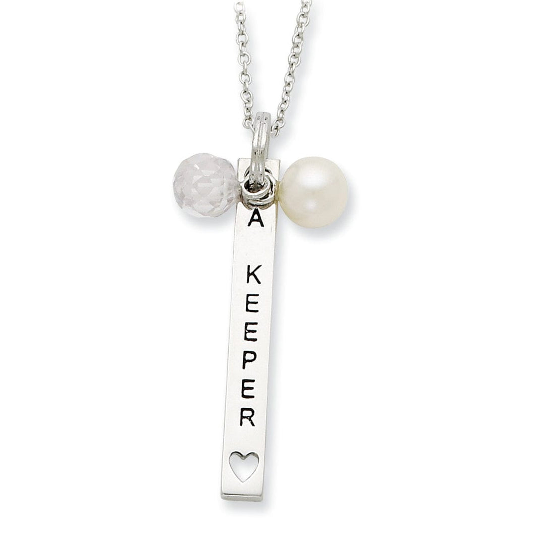 Sentimental Expressions Necklaces Sterling Silver I Am A Keeper Necklace