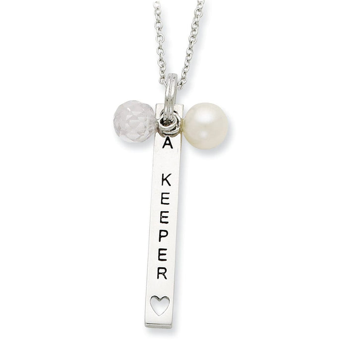 Sentimental Expressions Necklaces Sterling Silver I Am A Keeper Necklace