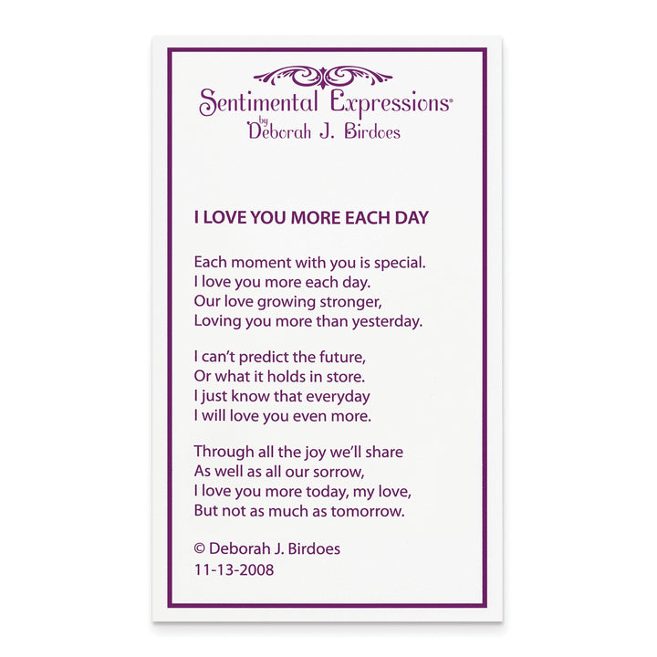 Lovely Rita's Necklaces Sterling Silver I Love You More Each Day Necklace