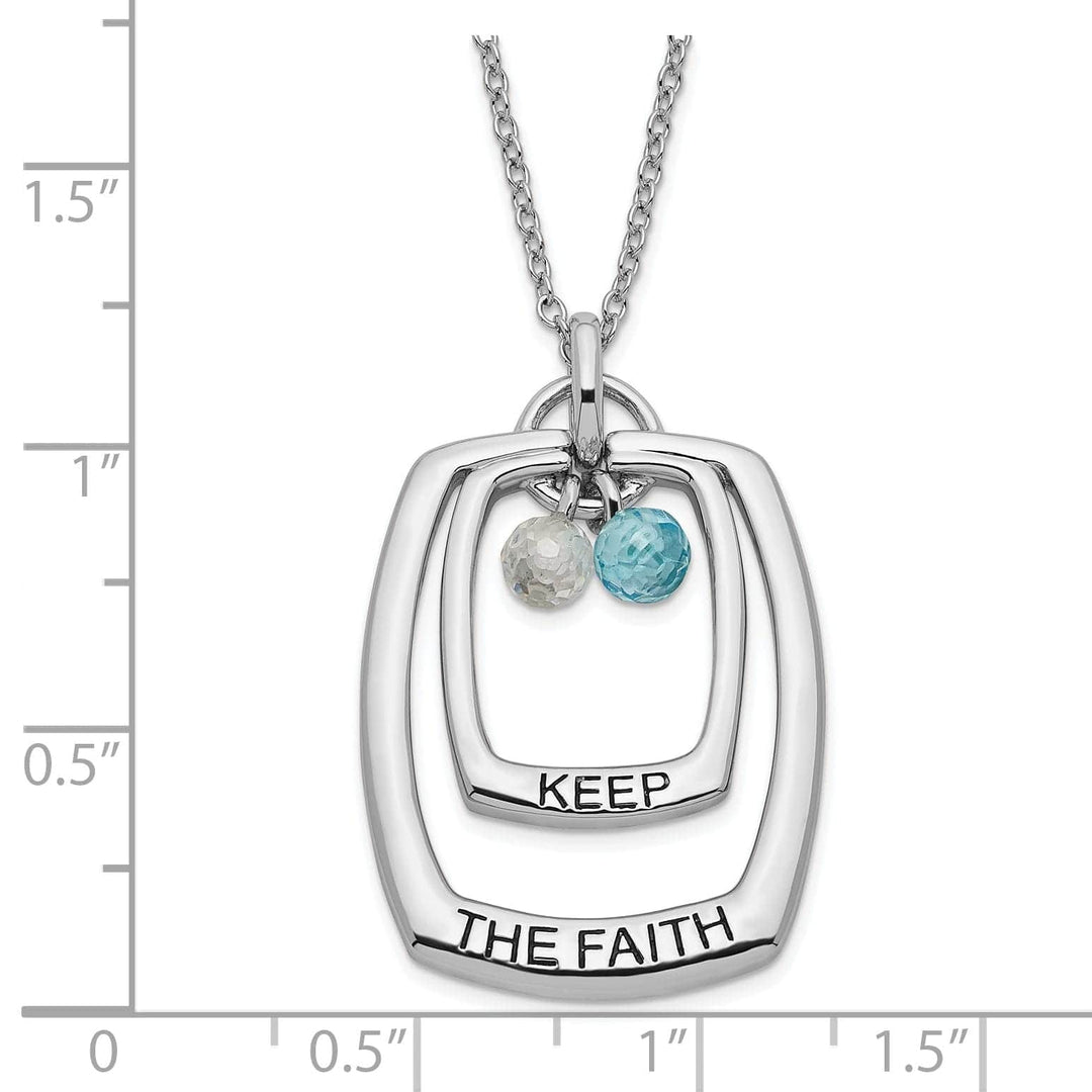 Sentimental Expressions Necklaces Sterling Silver Keep The Faith Necklace