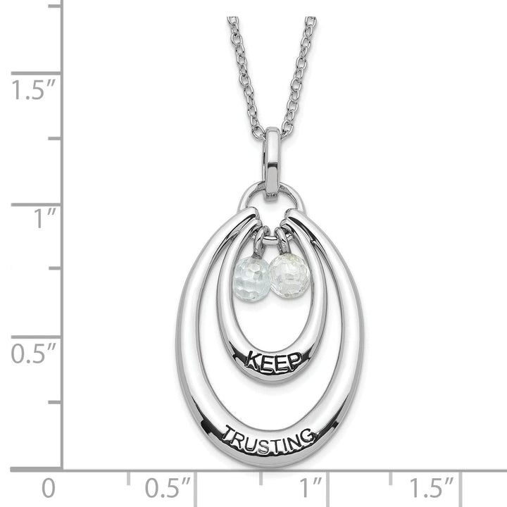 Sentimental Expressions Necklaces Sterling Silver Keep Trustg Necklace
