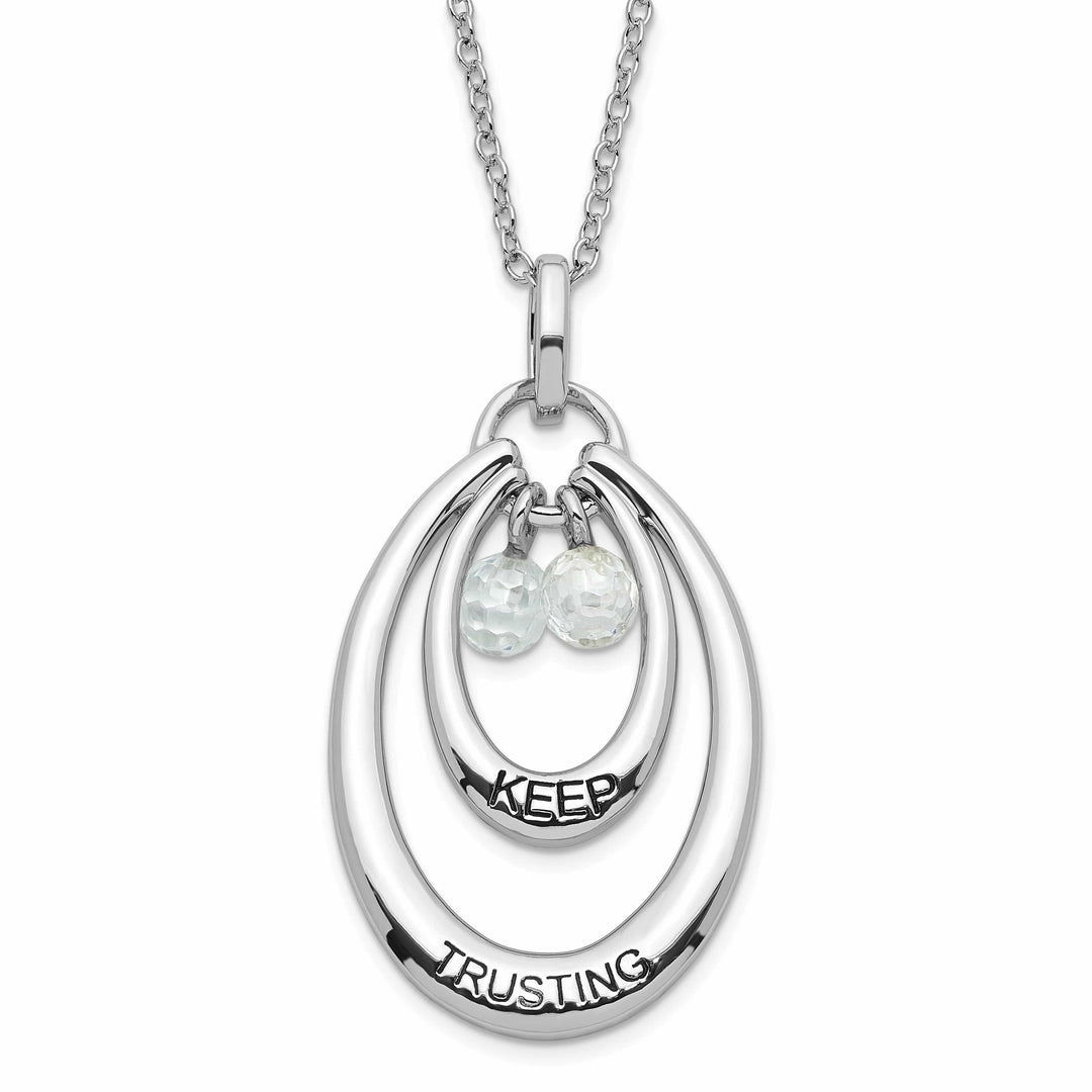 Sentimental Expressions Necklaces Sterling Silver Keep Trustg Necklace