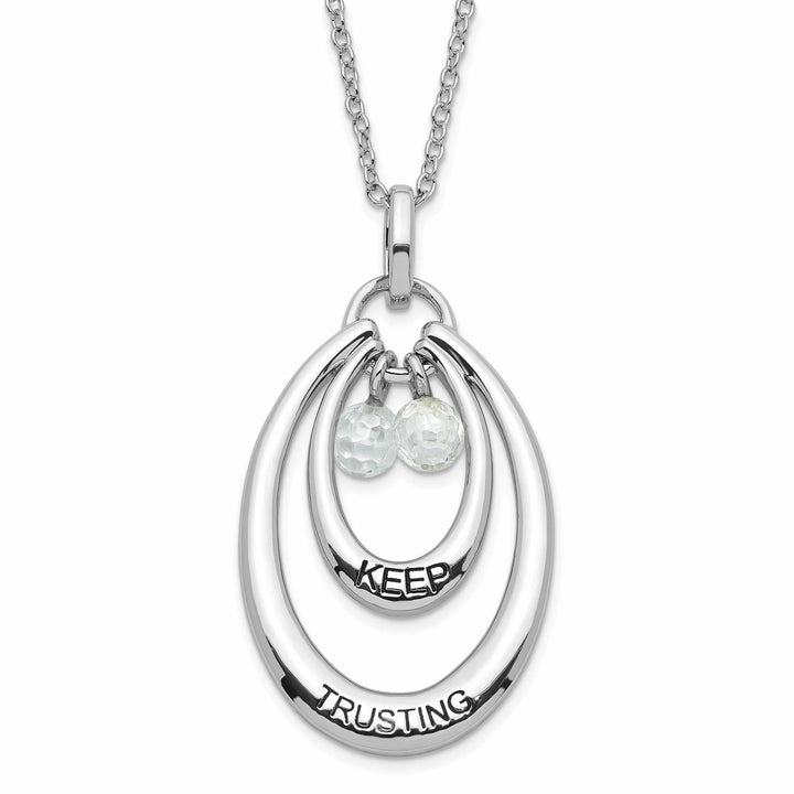 Sentimental Expressions Necklaces Sterling Silver Keep Trustg Necklace