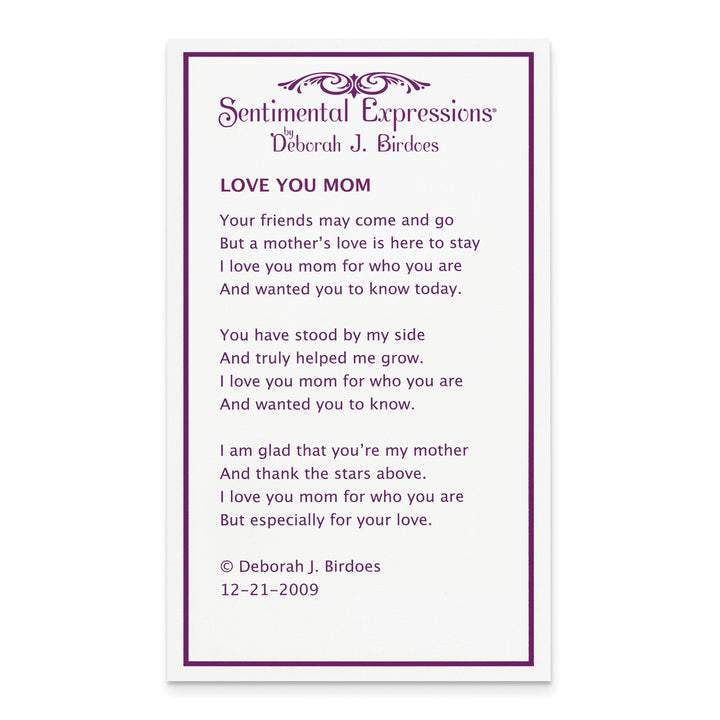 Lovely Rita's Necklaces Sterling Silver Love You Mom Necklace