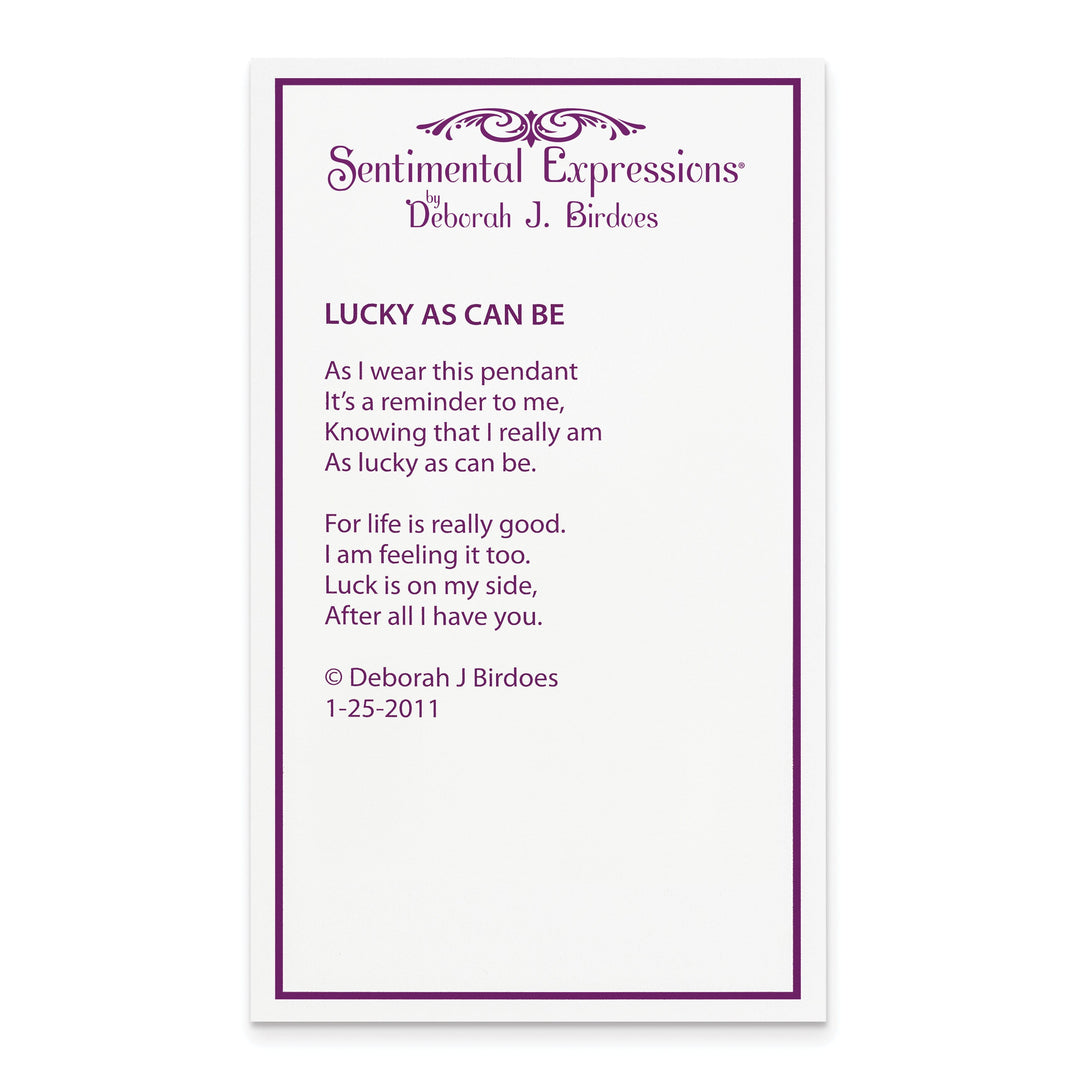 Lovely Rita's Necklaces Sterling Silver Lucky As Can Be Necklace