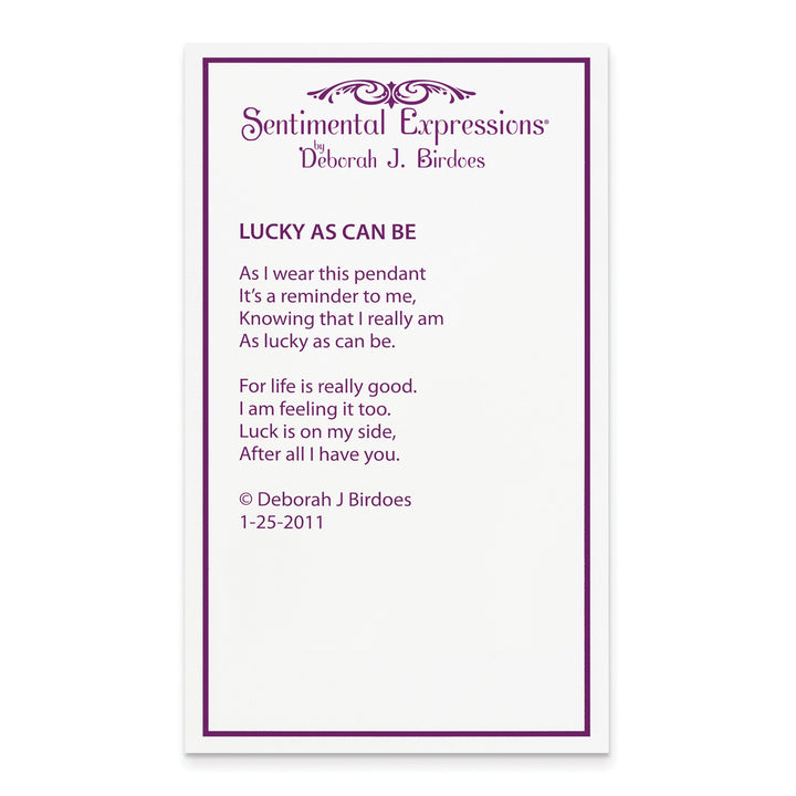 Lovely Rita's Necklaces Sterling Silver Lucky As Can Be Necklace