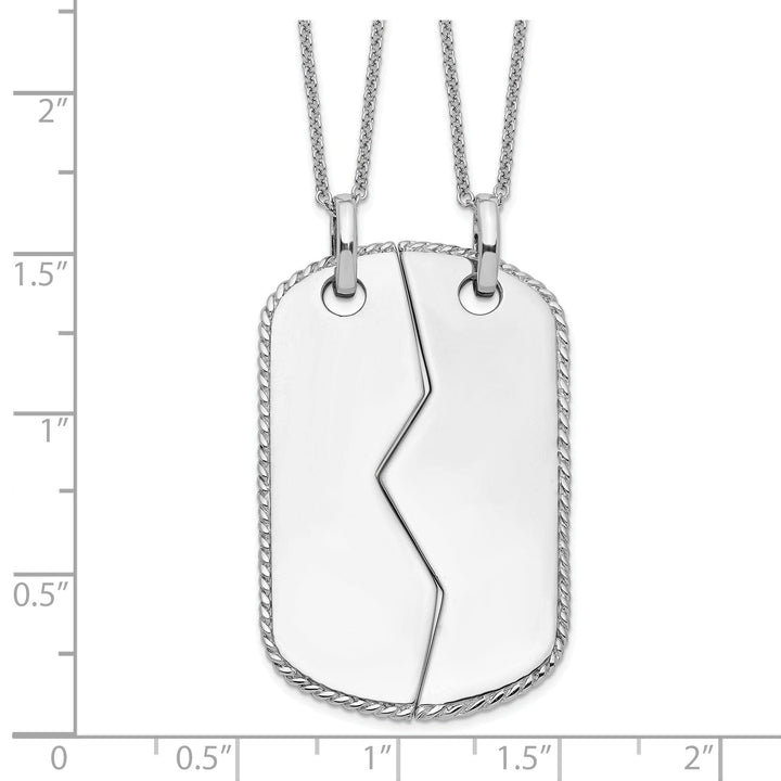 Lovely Rita's Necklaces Sterling Silver Military Dog Tag Necklaces