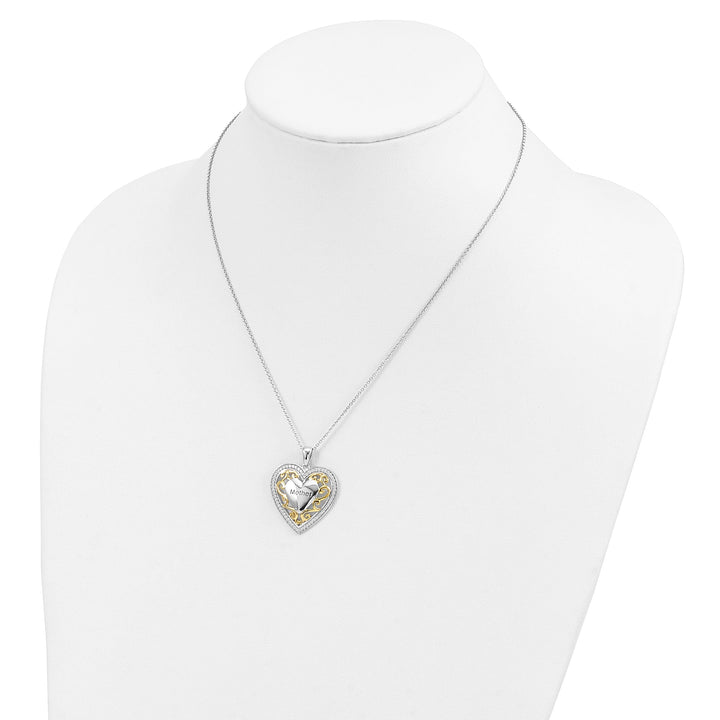 Lovely Rita's Necklaces Sterling Silver Mother Heart Necklace
