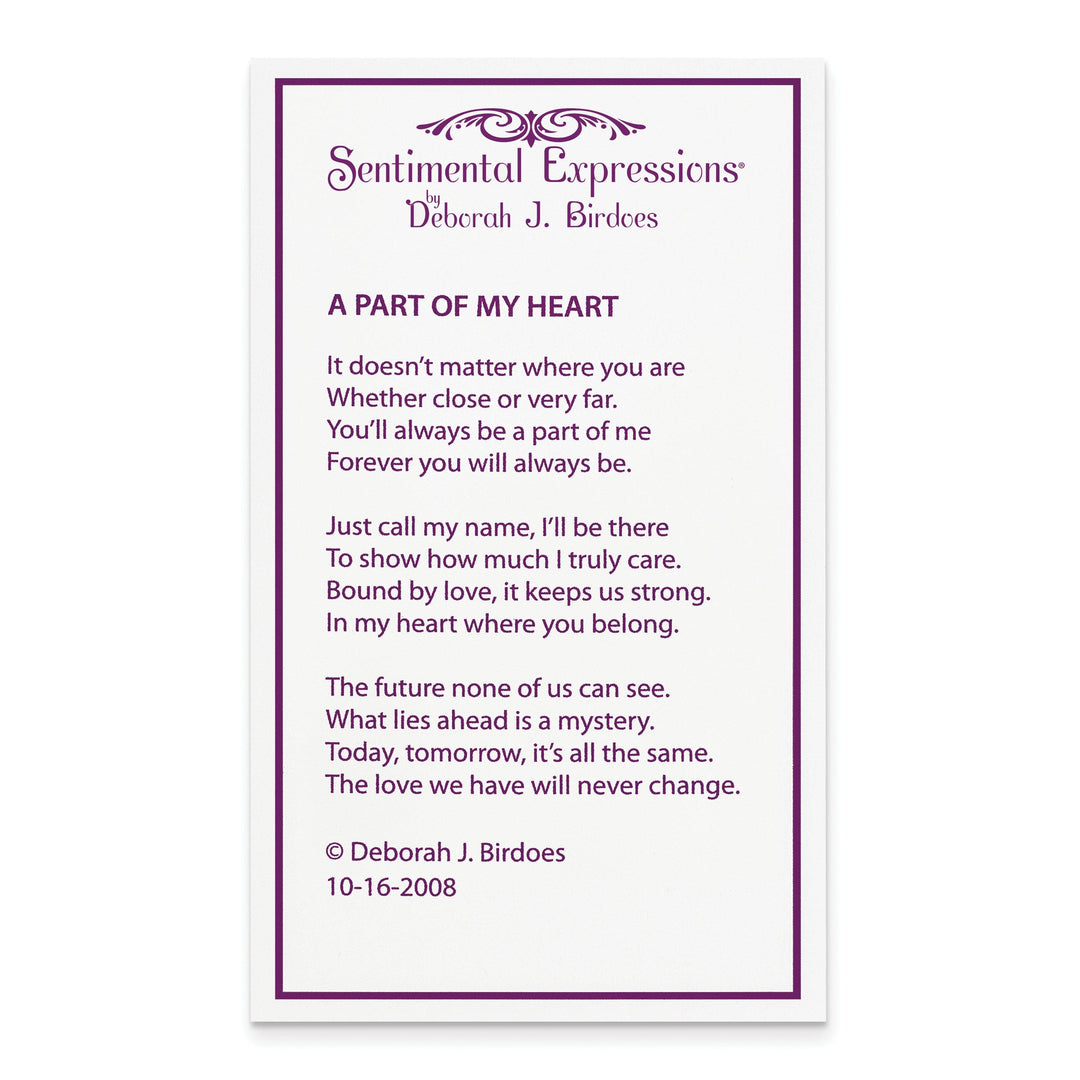 Lovely Rita's Necklaces Sterling Silver Mother Part of My Heart Necklace