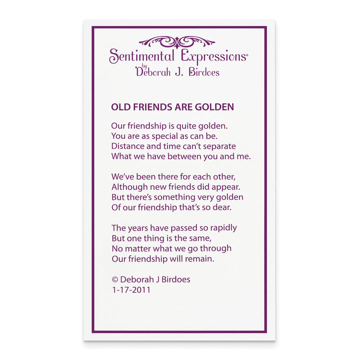 Lovely Rita's Necklaces Sterling Silver Old Friends Are Golden Necklace