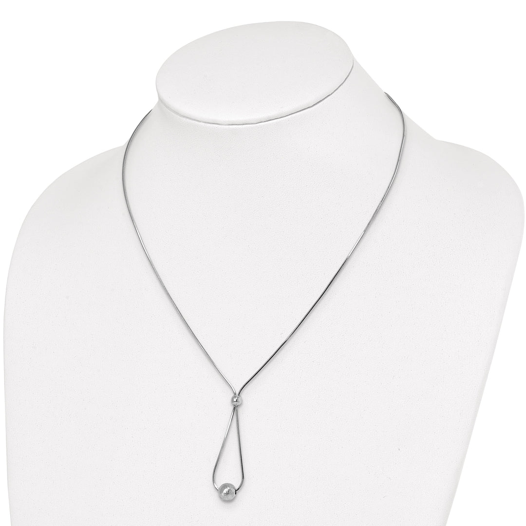 Lovely Rita's Necklaces Sterling Silver Polish Laser Cut Bead Necklace